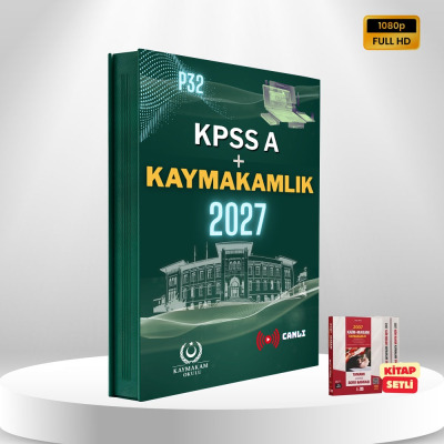 2027 KPSS A P32 + 2027 Kaymakamlık + KPSS P32 Kampı + Kaymakamlık Kampı + Rehberlik (Kitaplı Set)